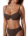 High Waisted Underwire Bikini Set-SUUKSESS-SUUKSESS
