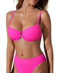 High Waisted Underwire Bikini Set-SUUKSESS-SUUKSESS