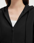 SUUKSESS Womens 2 Piece Outfits Zip Up Hoodie Sweatshirt Tracksuit Straight Wide Leg Sweatpant Lounge Matching Sets-SUUKSESS-SUUKSESS