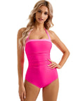 Halter Retro One Piece Bathing Suit-Swimwear-SUUKSESS-SUUKSESS