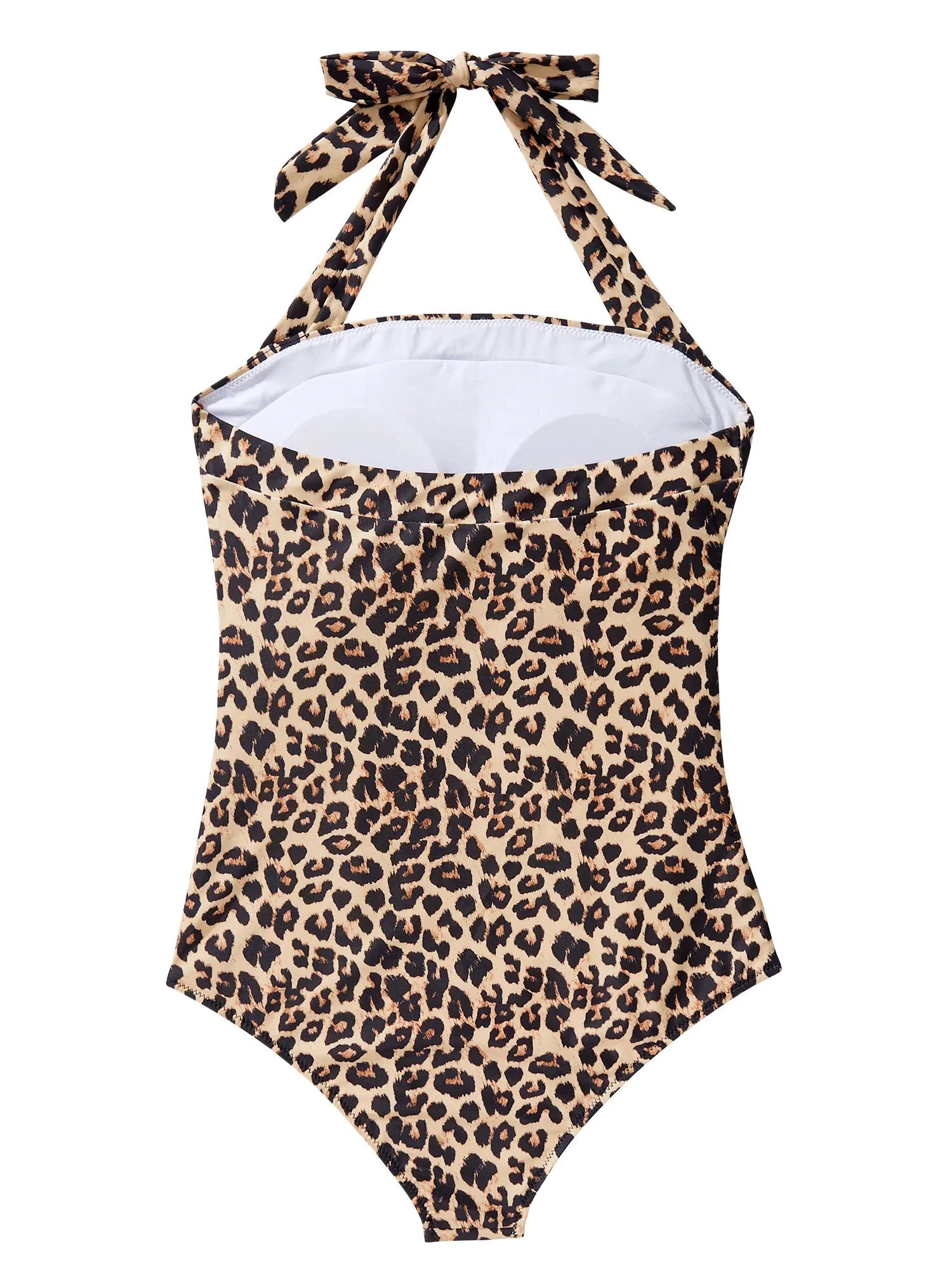 Halter Retro One Piece Bathing Suit-Swimwear-SUUKSESS-SUUKSESS