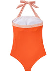 Halter Retro One Piece Bathing Suit-Swimwear-SUUKSESS-SUUKSESS