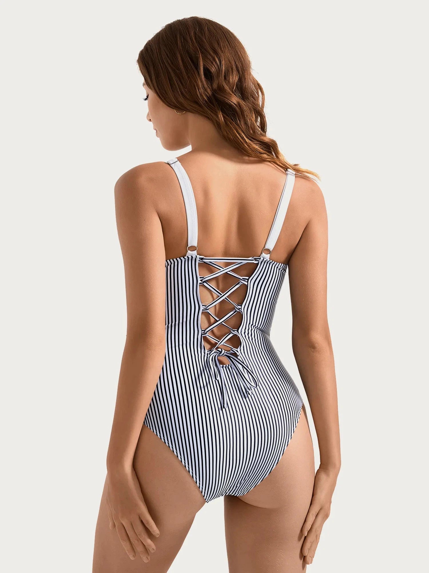 SUUKSESS Women Tummy Control One Piece Swimsuit Sexy Crisscross Back Bathing Suit-Swimwear-SUUKSESS-SUUKSESS