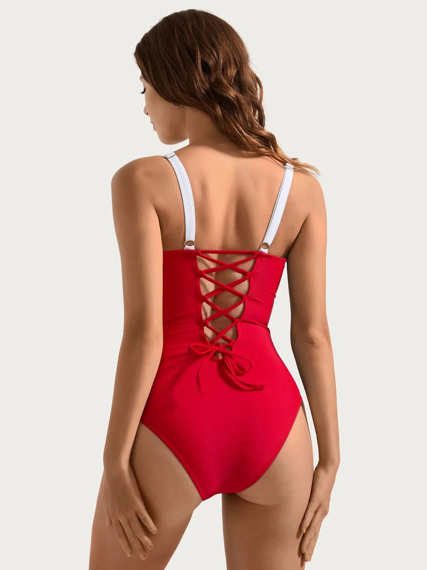 Crisscross Back Bathing Suit-Swimwear-SUUKSESS-SUUKSESS