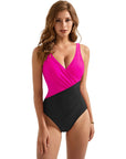 SUUKSESS Women Retro One Piece Swimsuit Sexy Tummy Control Bathing Suit-SUUKSESS-SUUKSESS