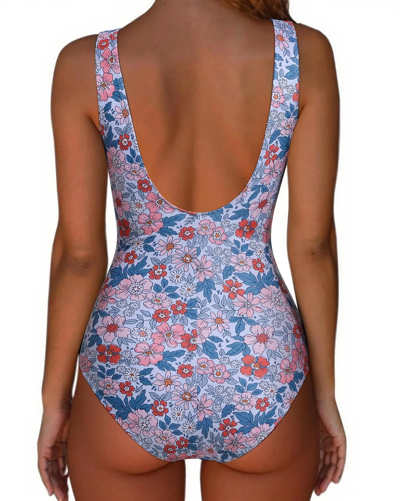 Backless Ruched Bathing Suit