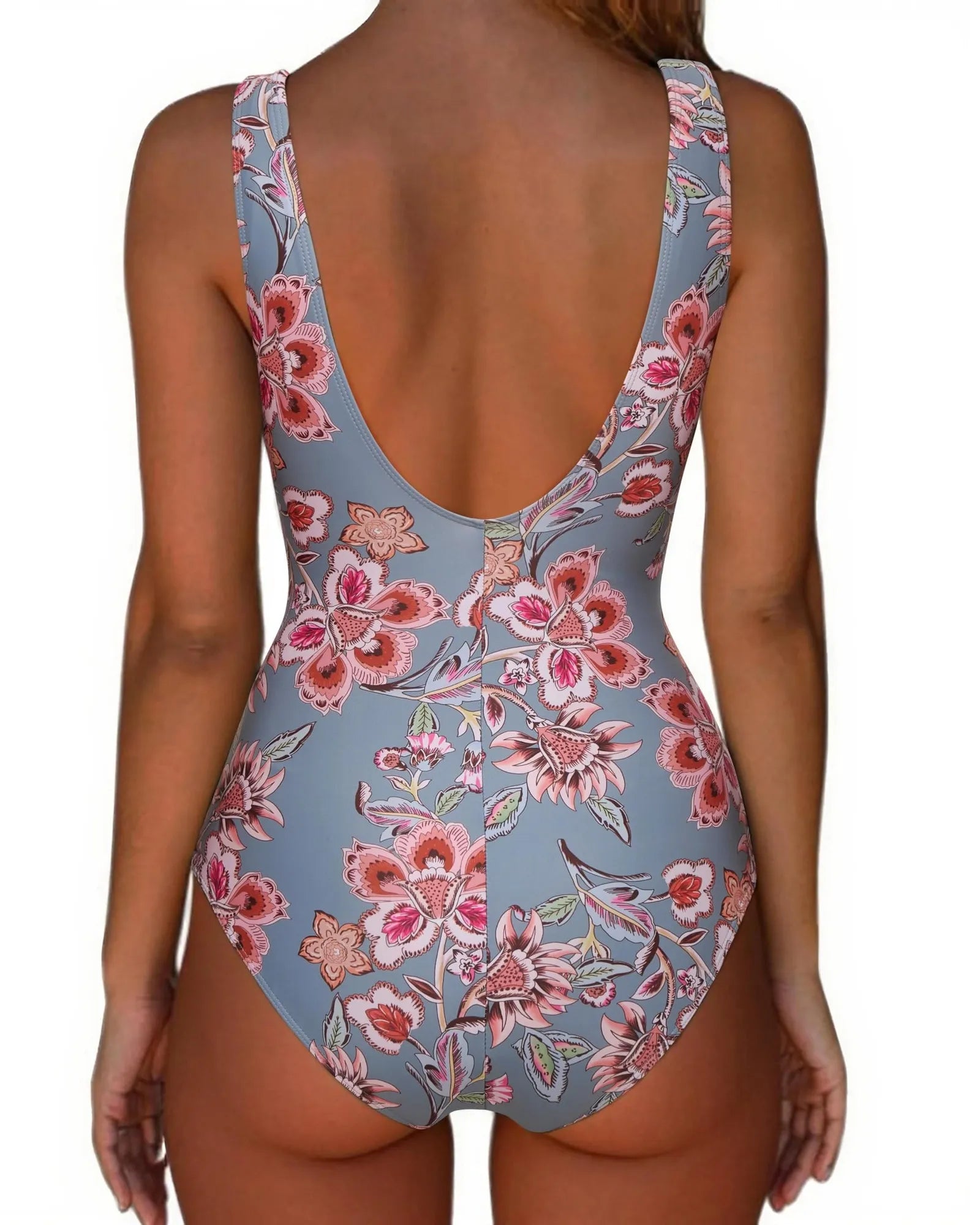 Backless Ruched Bathing Suit