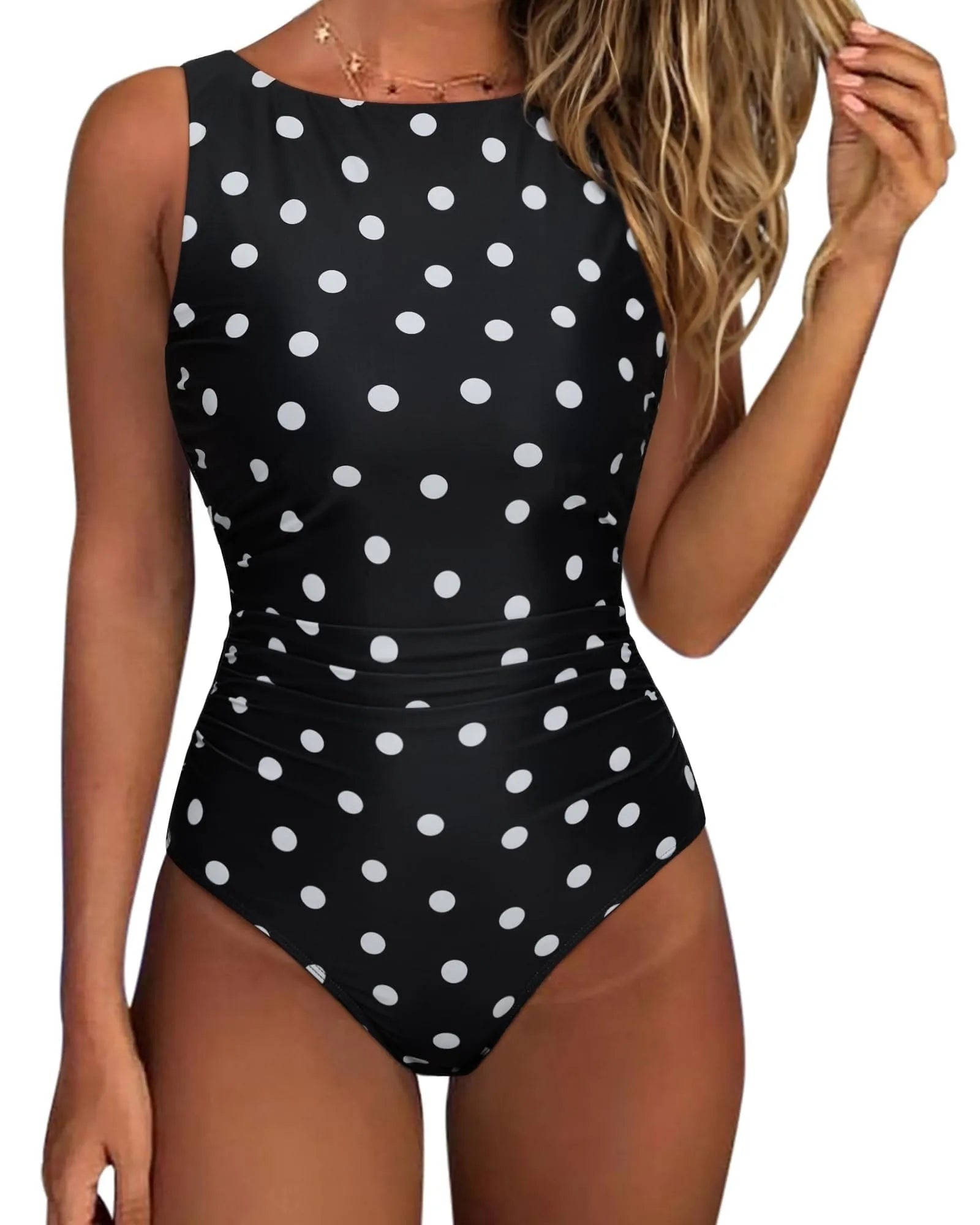 Backless Ruched Bathing Suit