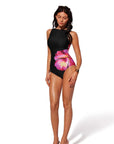 Backless Ruched Bathing Suit