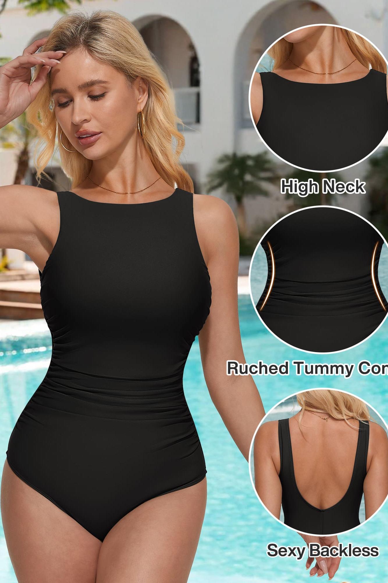Backless Ruched Bathing Suit