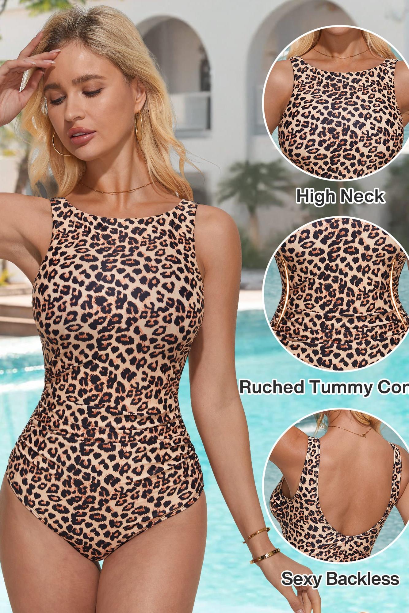 Backless Ruched Bathing Suit
