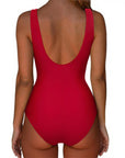 Backless Ruched Bathing Suit