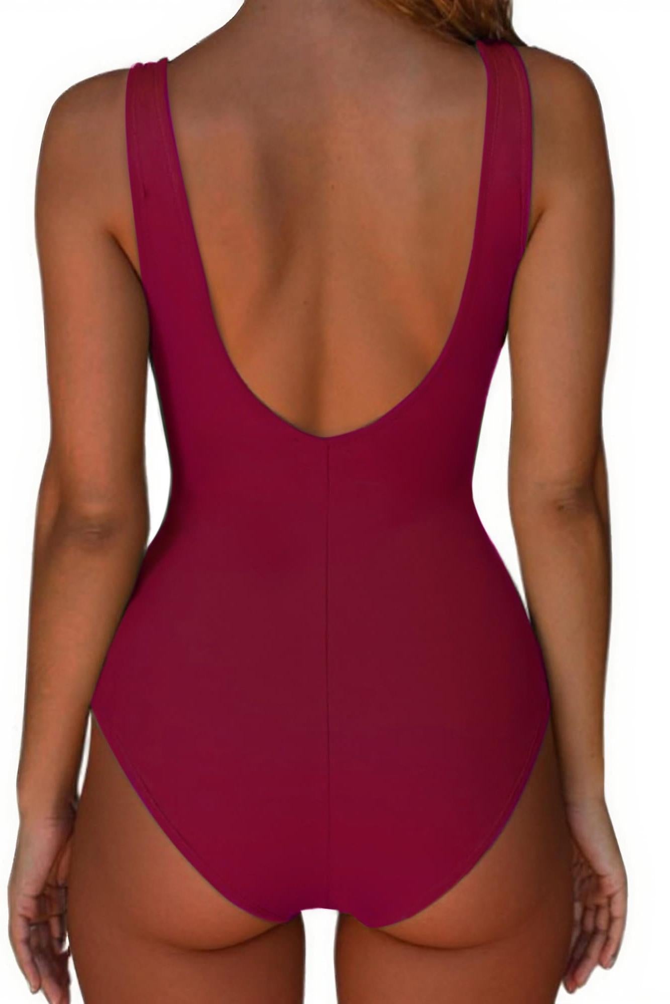 Backless Ruched Bathing Suit