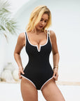 Color Block V-Wire Bathing Suit