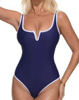 Color Block V-Wire Bathing Suit
