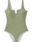 Color Block V-Wire Bathing Suit