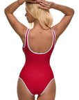 Color Block V-Wire Bathing Suit
