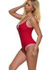 Color Block V-Wire Bathing Suit