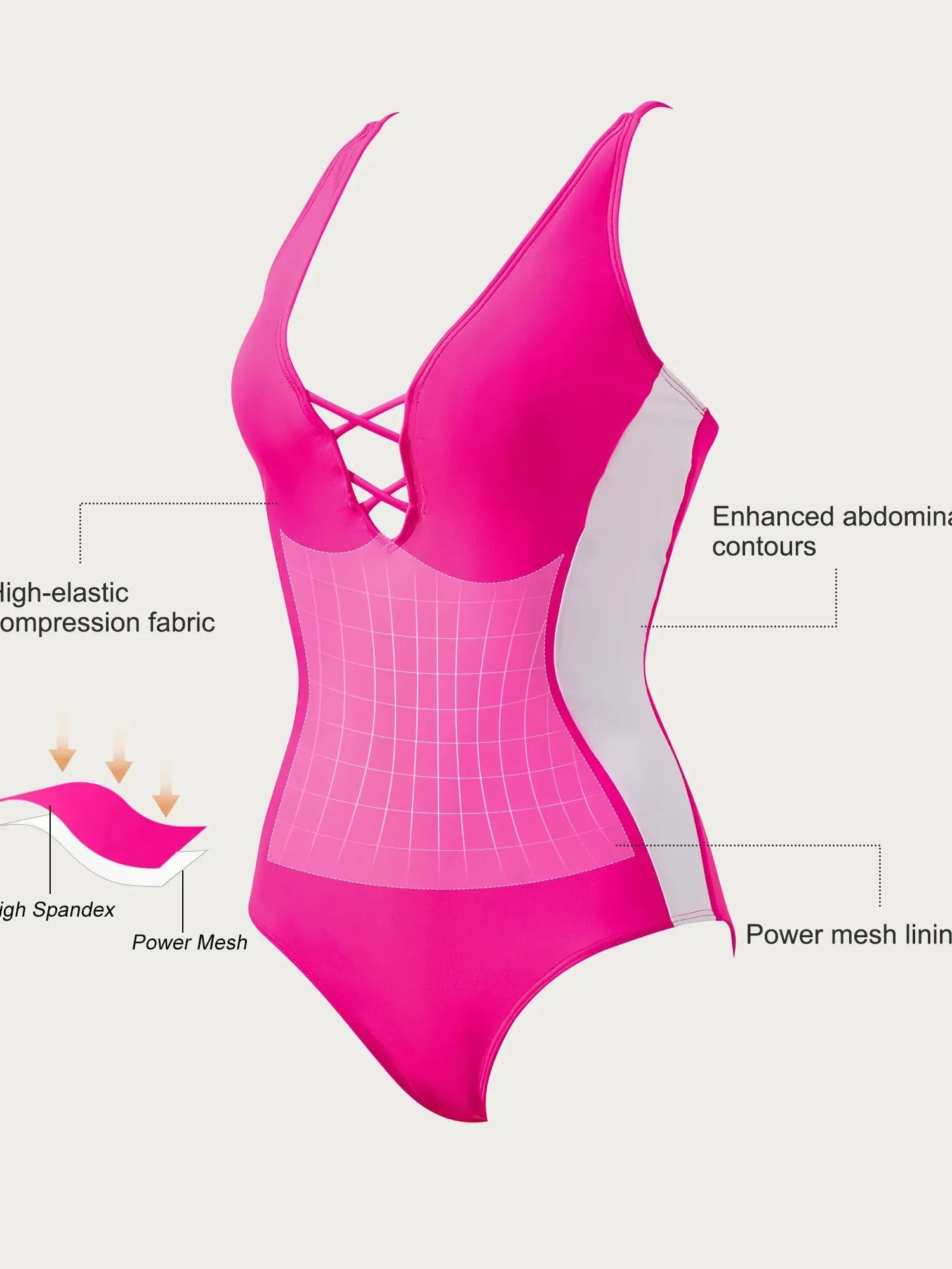 Crisscross Back &amp; Front Bathing Suit-Swimwear-SUUKSESS-SUUKSESS
