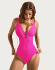 SUUKSESS Womens One Piece Tummy Control Swimsuit Crisscross Back Bathing Suits