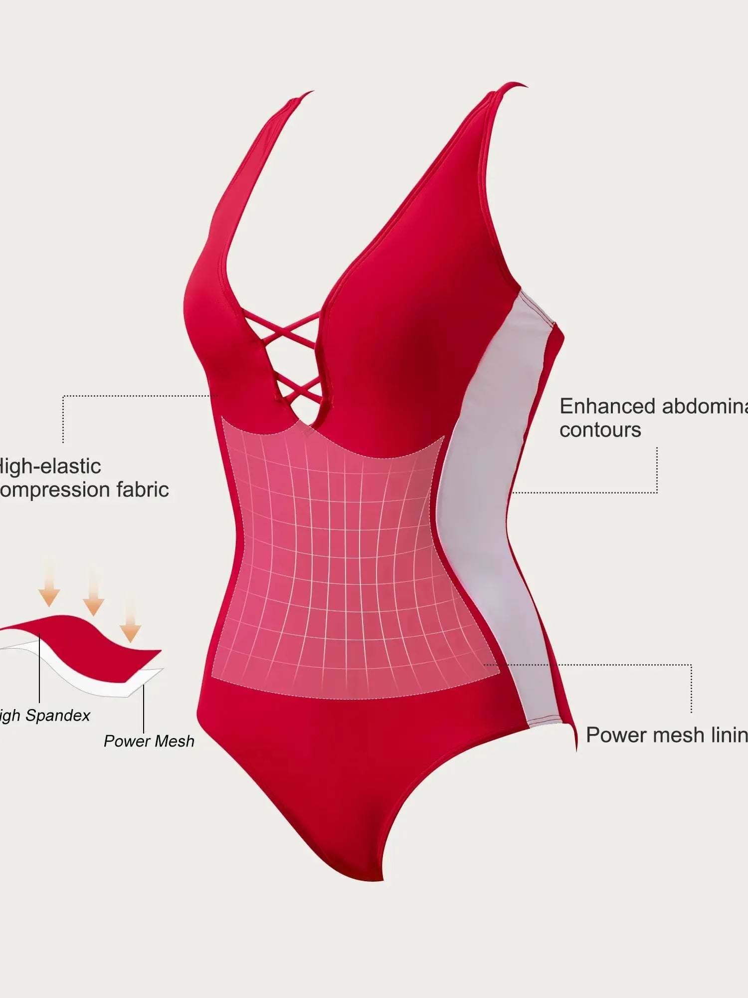 Crisscross Back &amp; Front Bathing Suit-Swimwear-SUUKSESS-SUUKSESS