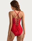 SUUKSESS Womens One Piece Tummy Control Swimsuit Crisscross Back Bathing Suits