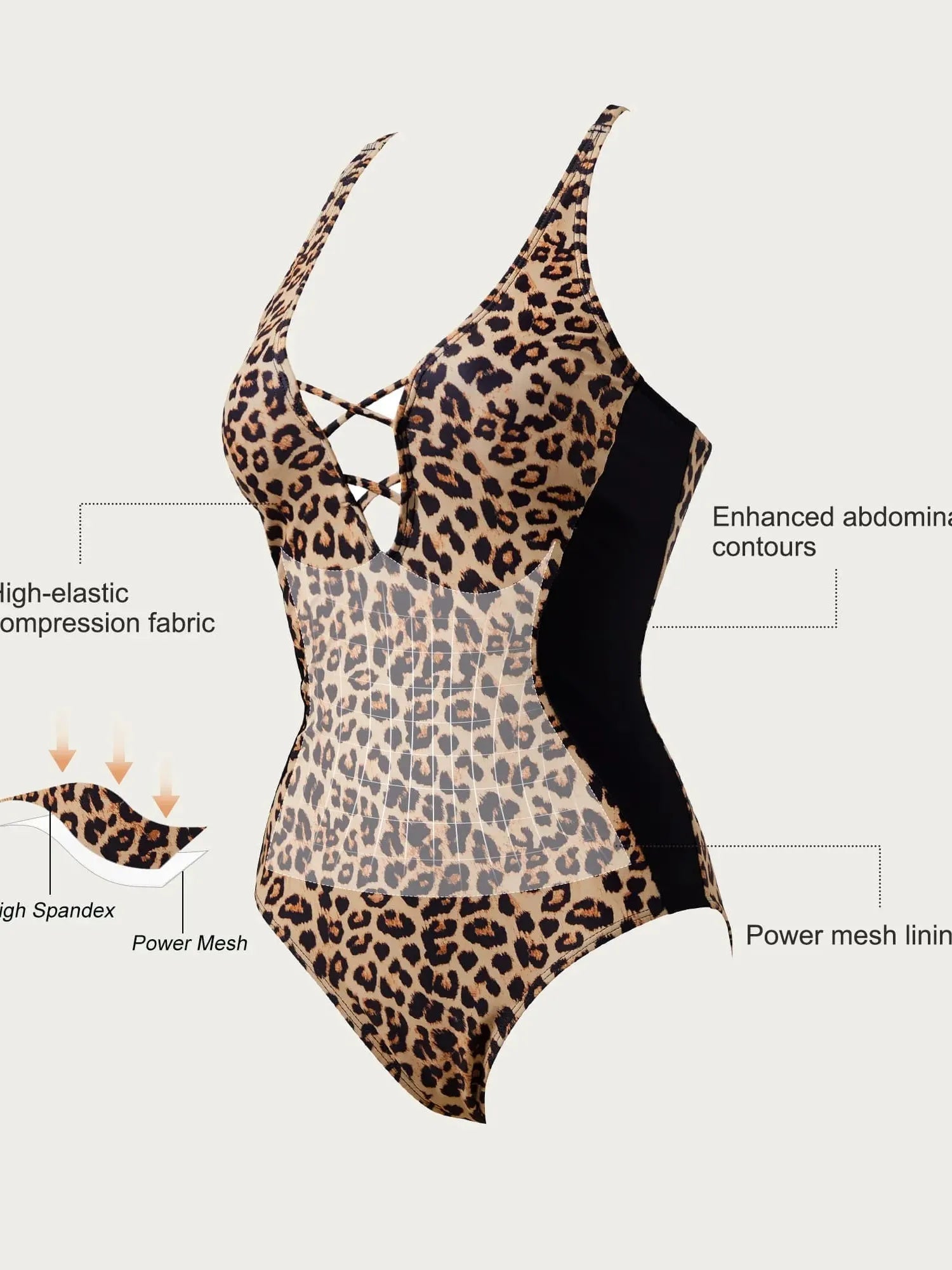 Crisscross Back &amp; Front Bathing Suit-Swimwear-SUUKSESS-SUUKSESS