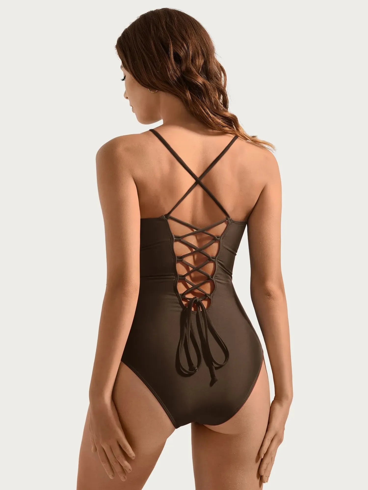 Crisscross Back &amp; Front Bathing Suit-Swimwear-SUUKSESS-SUUKSESS