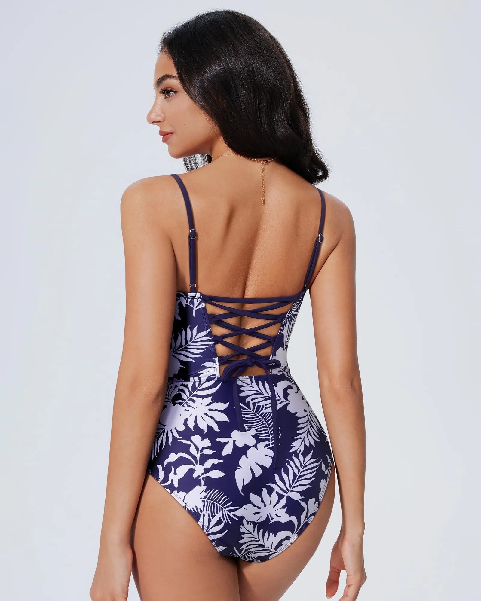 Crisscross Backless Bathing Suit
