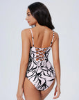Crisscross Backless Bathing Suit