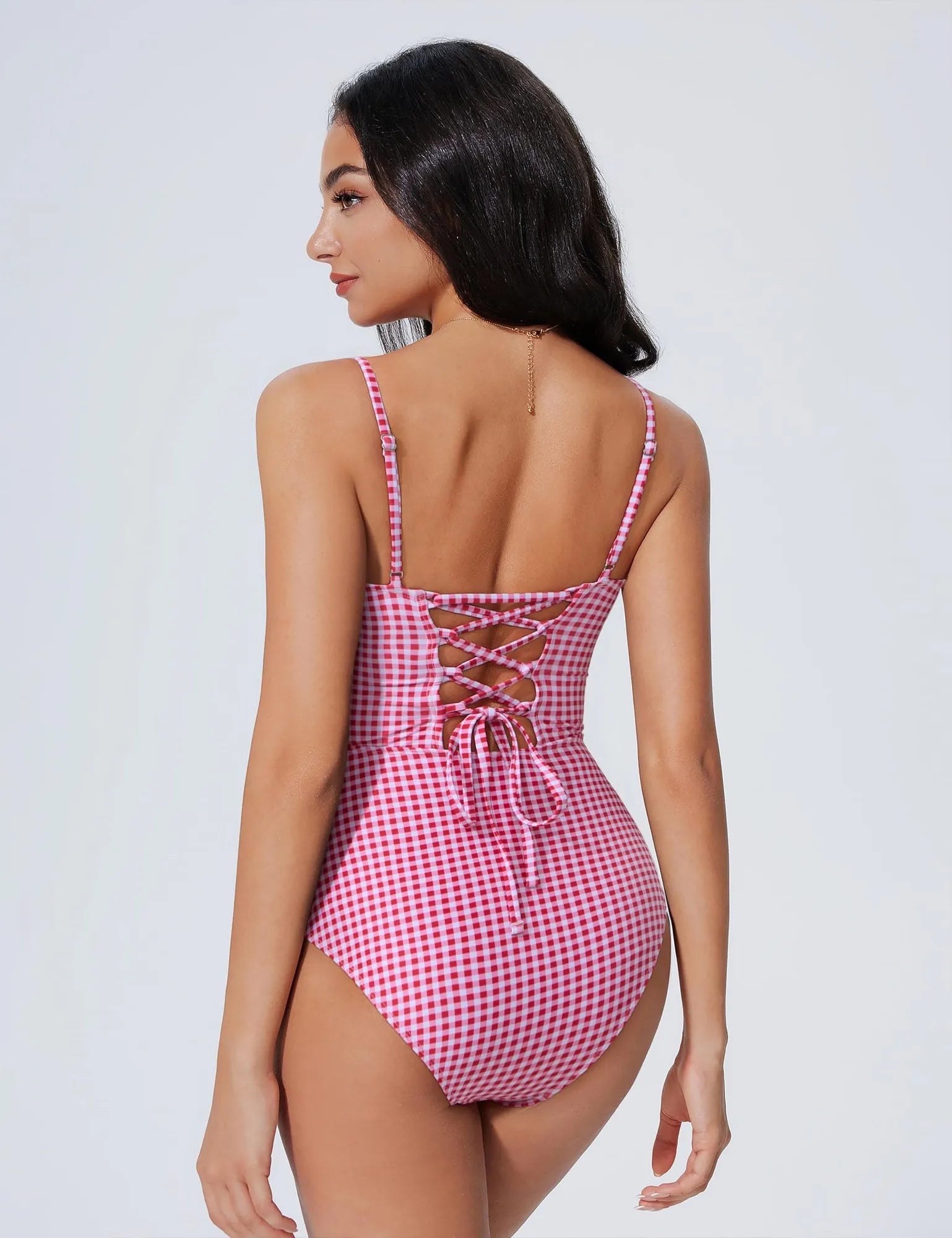 Crisscross Backless Bathing Suit