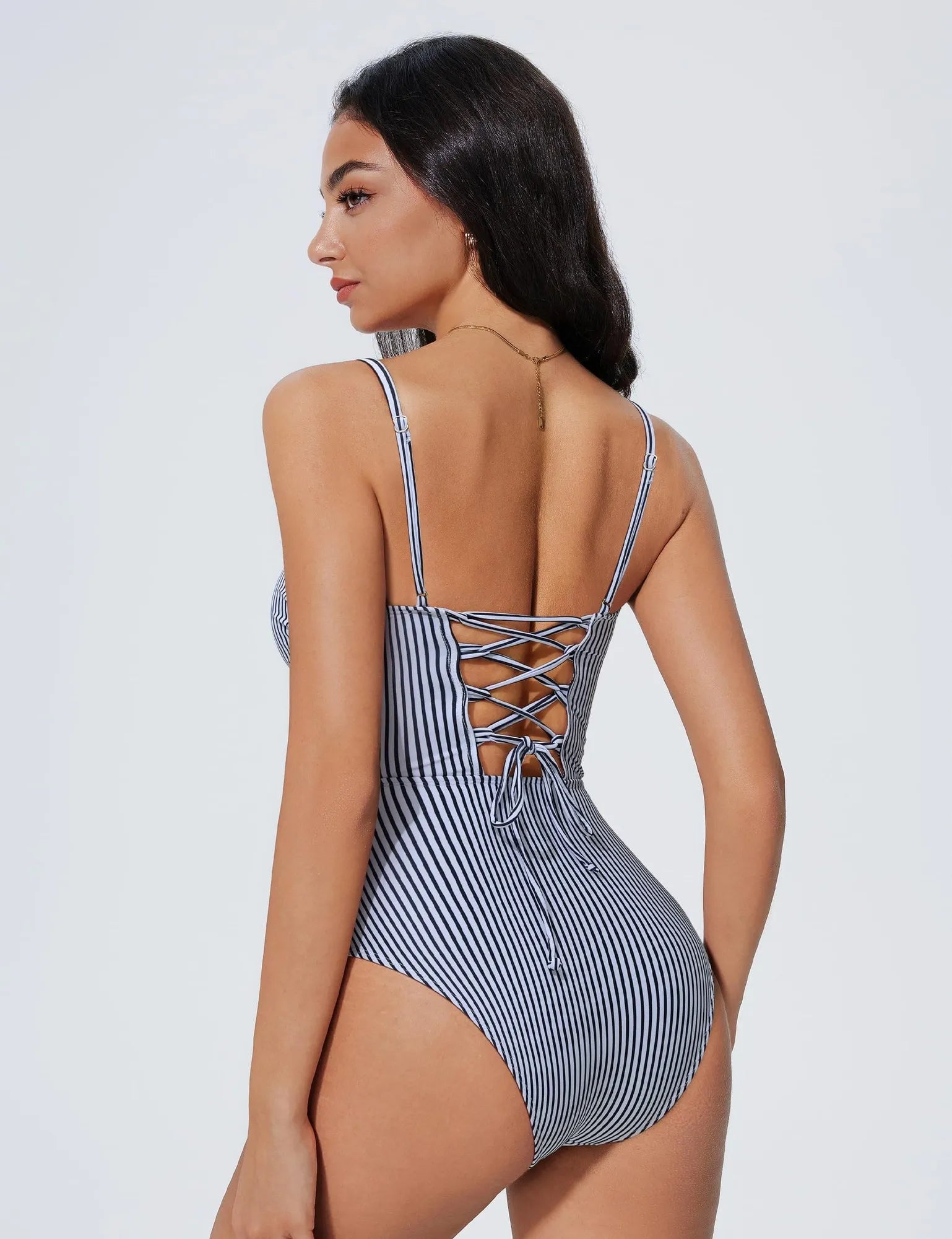Crisscross Backless Bathing Suit