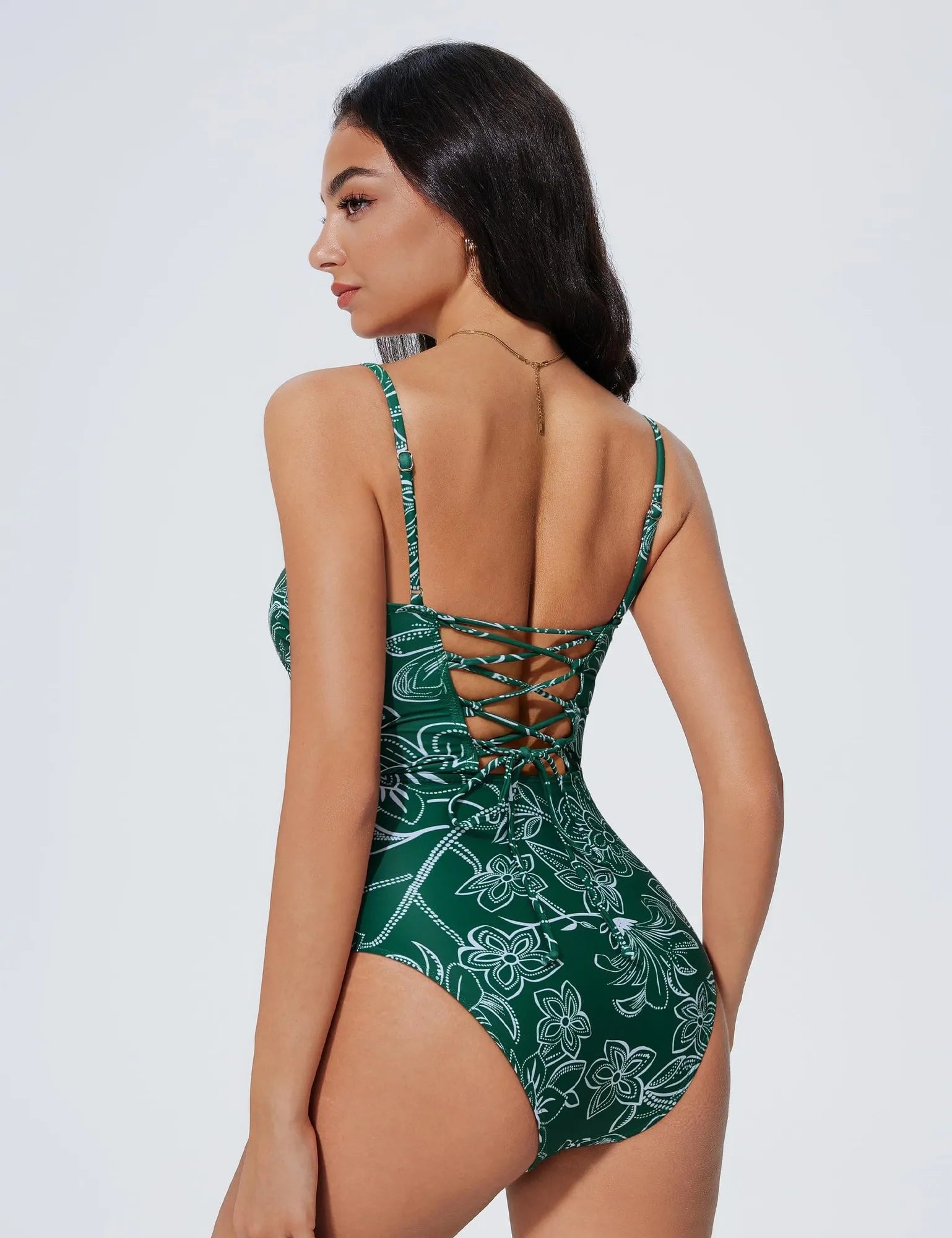 Crisscross Backless Bathing Suit