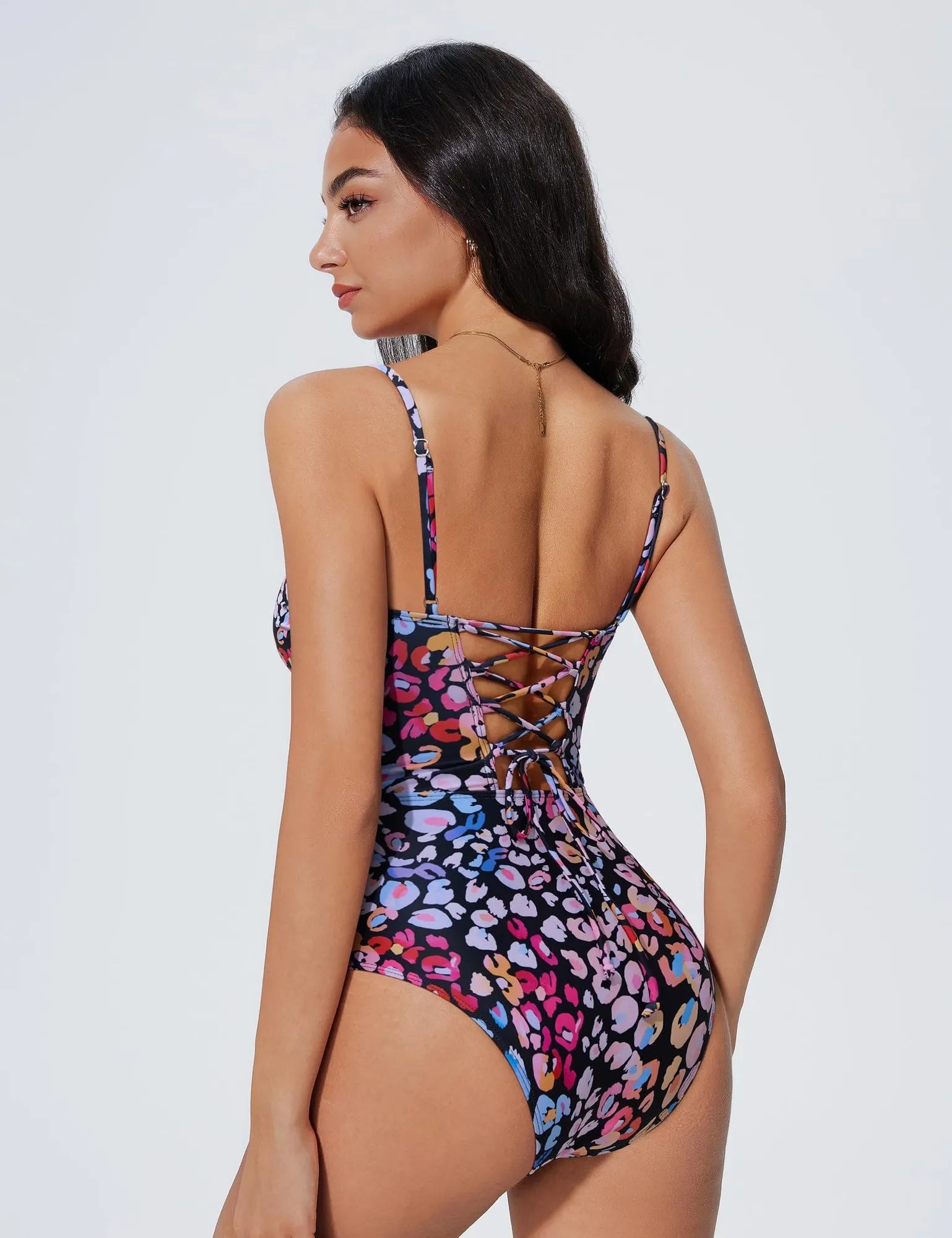 Crisscross Backless Bathing Suit
