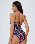 Crisscross Backless Bathing Suit