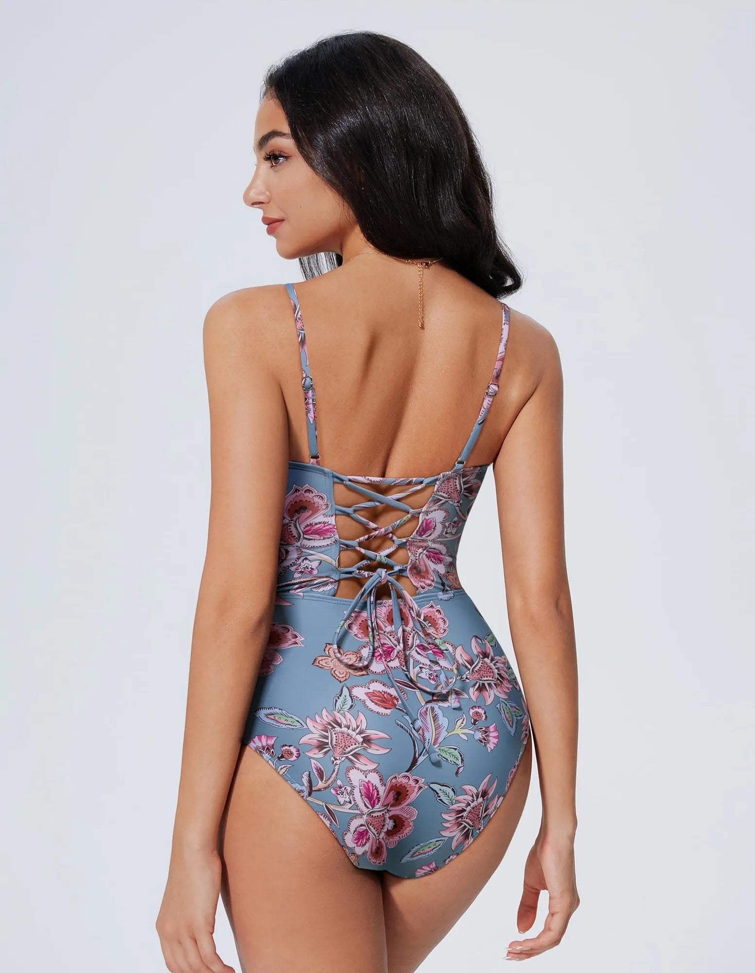 Crisscross Backless Bathing Suit