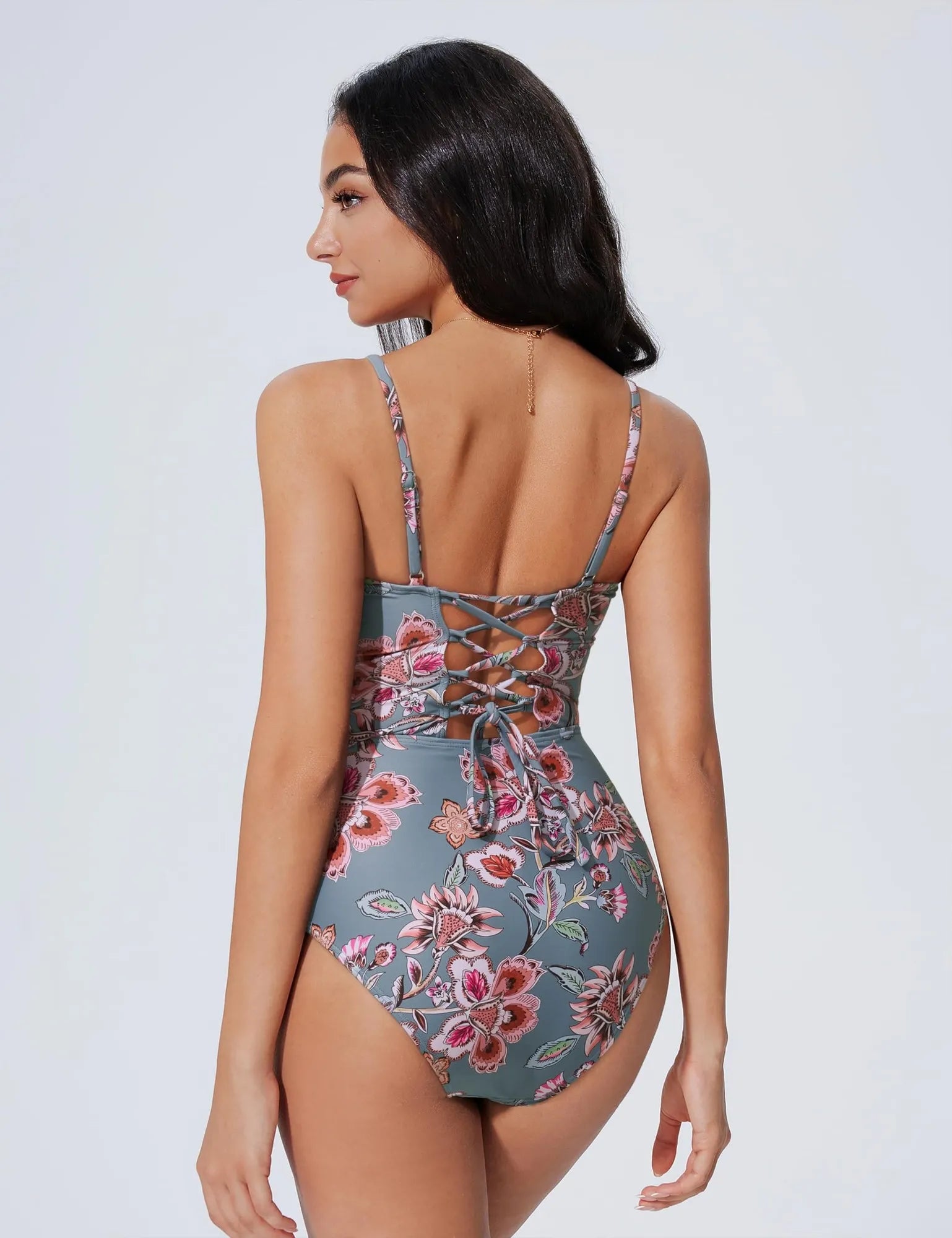 Crisscross Backless Bathing Suit