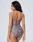 Crisscross Backless Bathing Suit