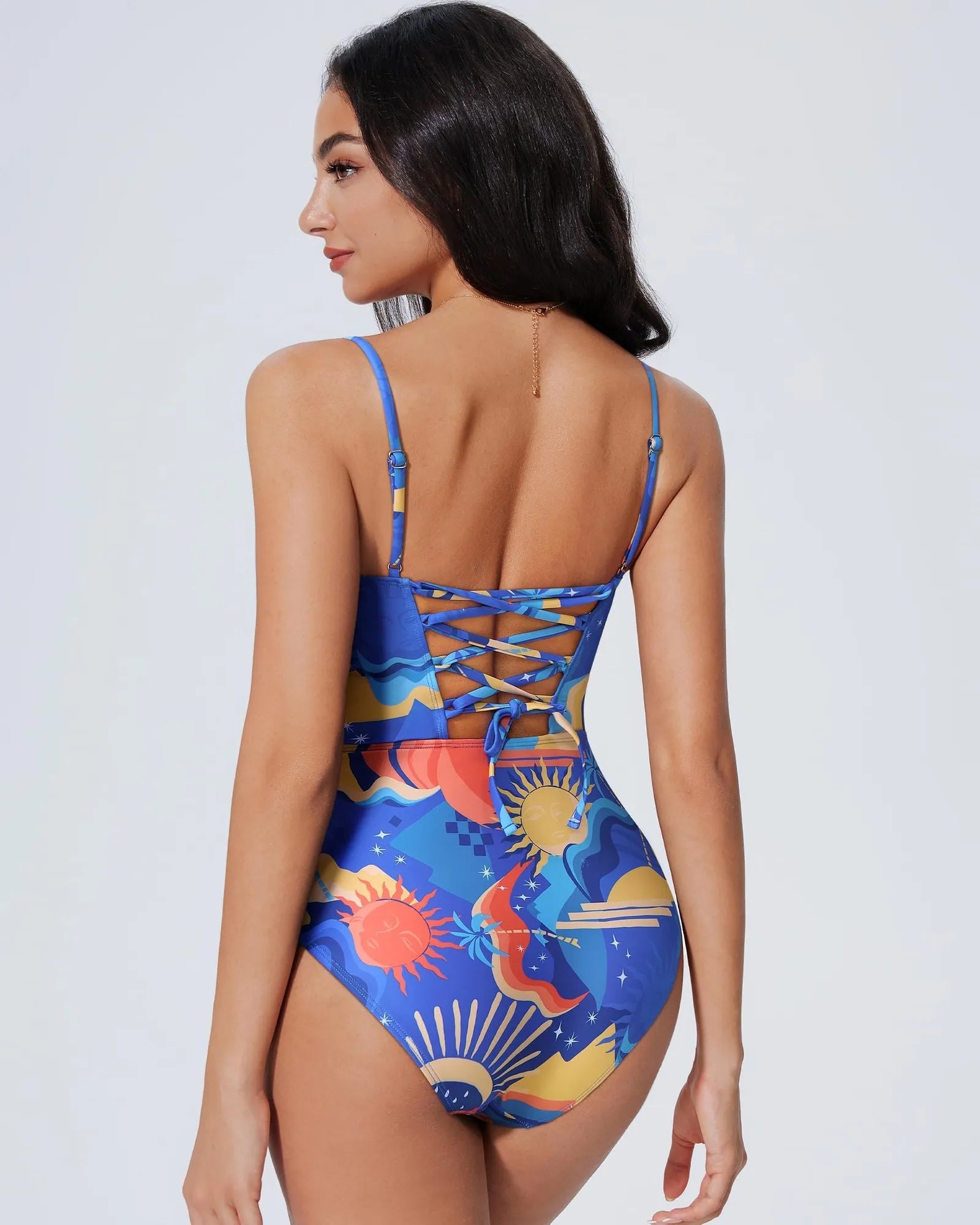 Crisscross Backless Bathing Suit