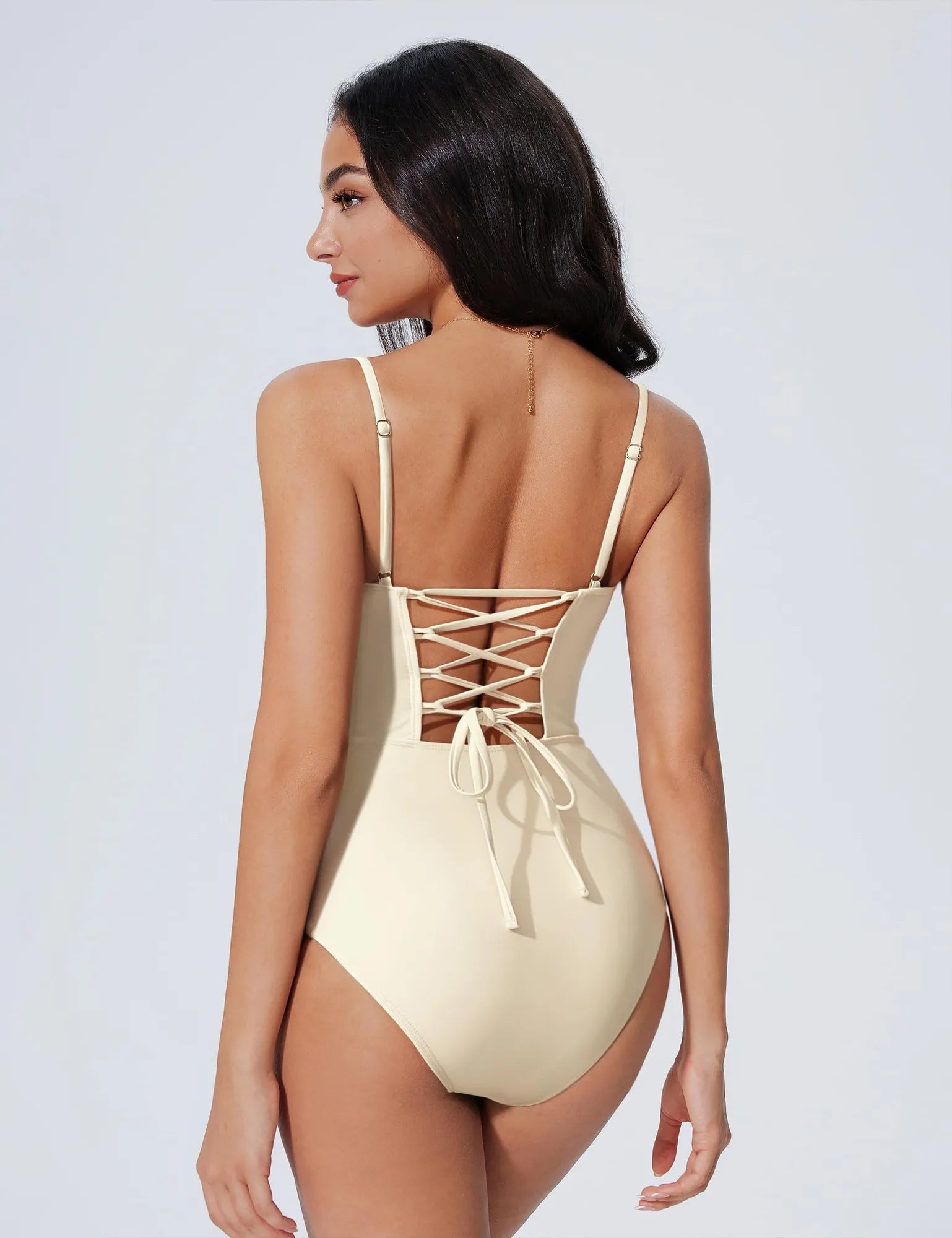 Crisscross Backless Bathing Suit