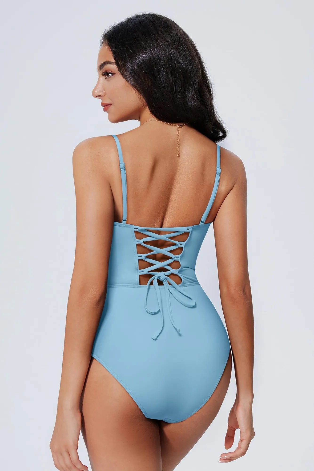 Crisscross Backless Bathing Suit