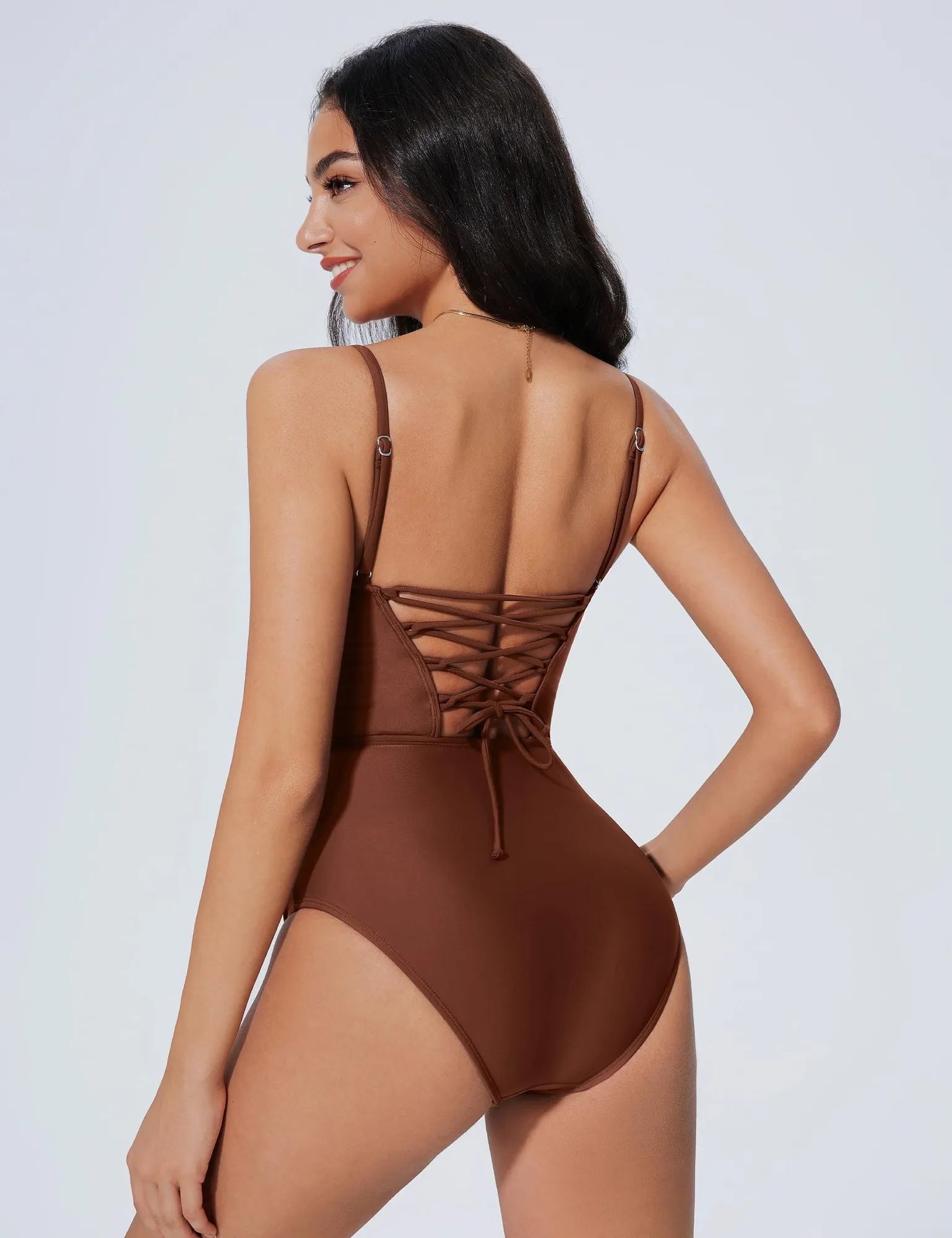 Crisscross Backless Bathing Suit