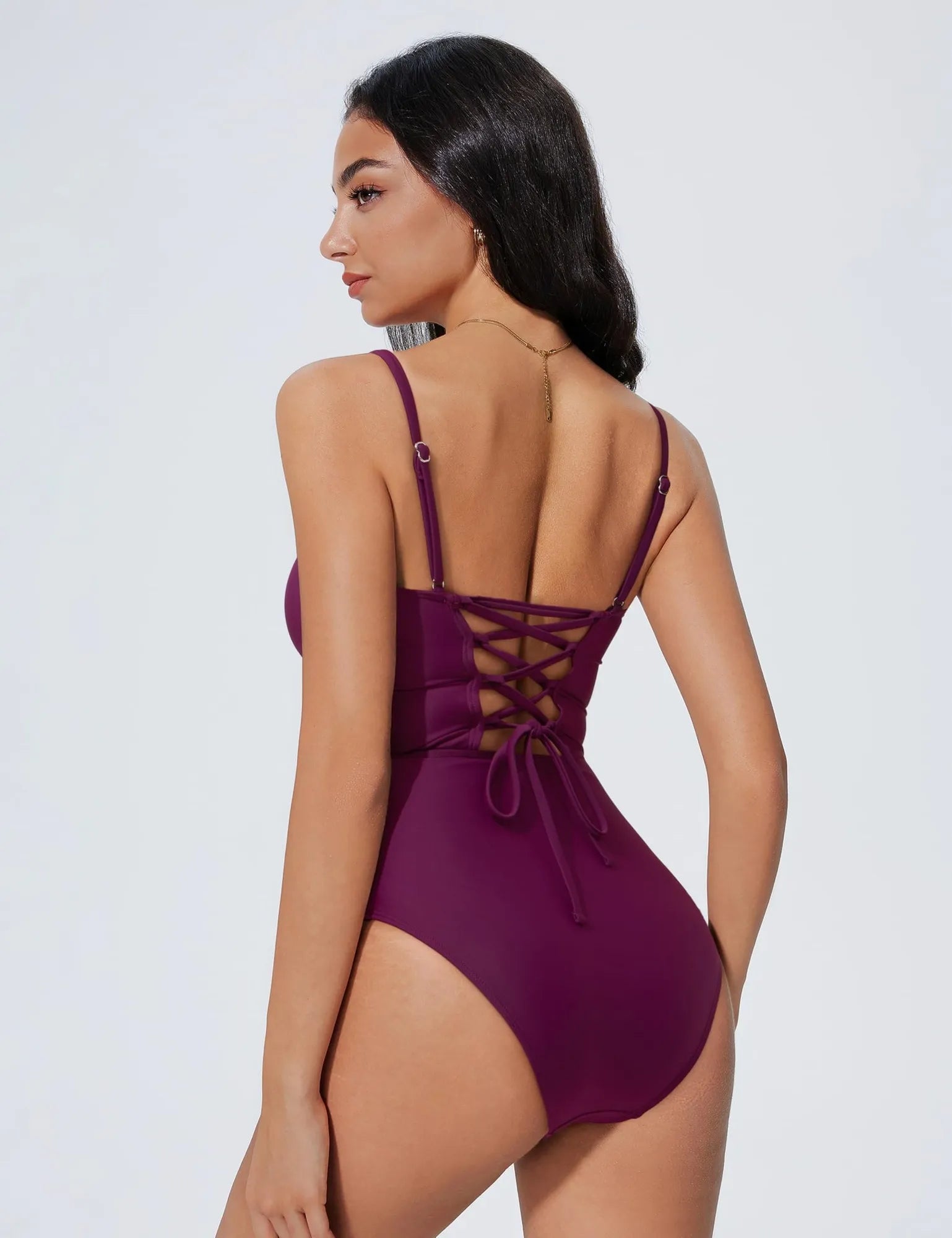 Crisscross Backless Bathing Suit