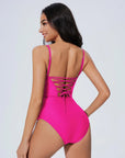 Crisscross Backless Bathing Suit