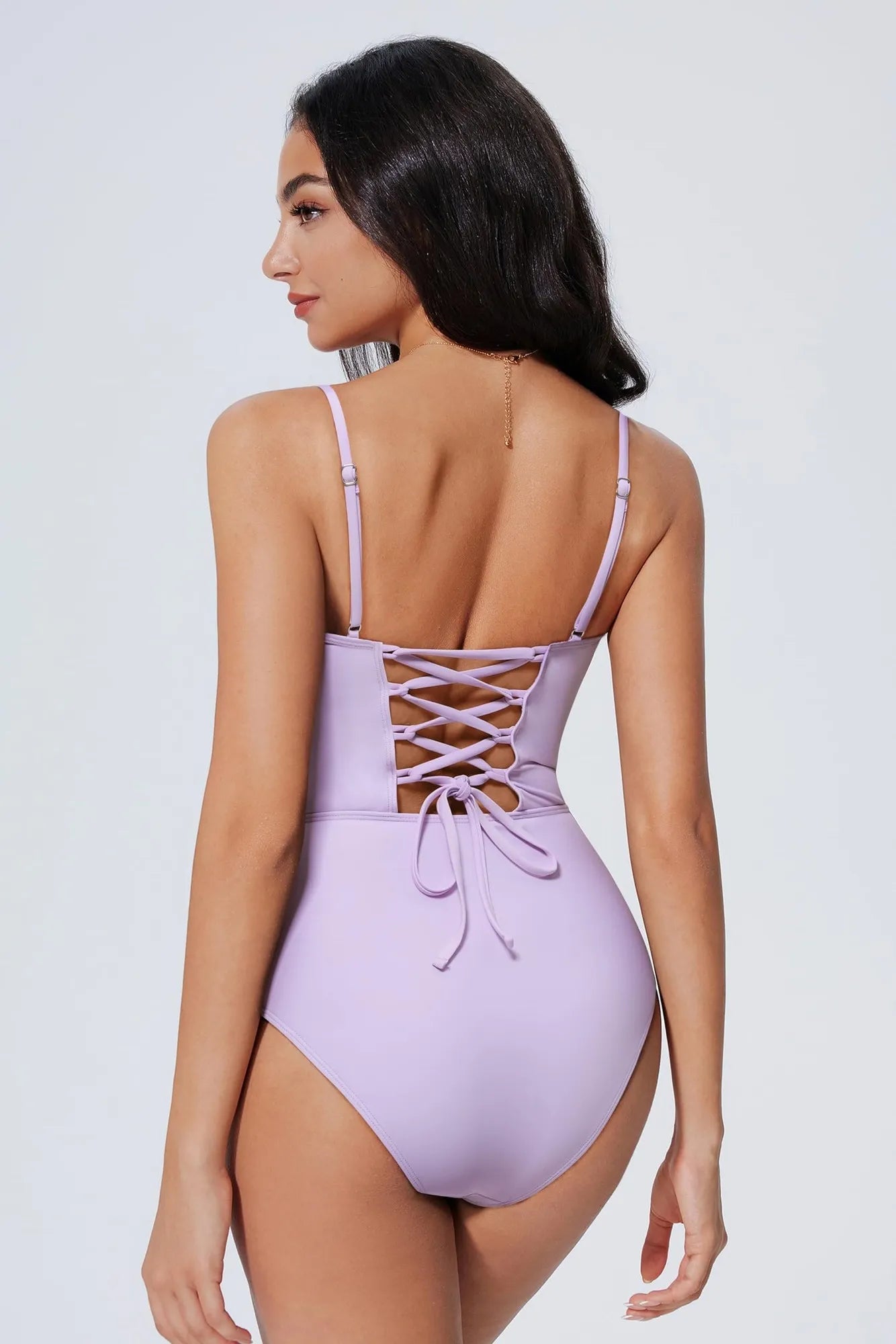 Crisscross Backless Bathing Suit