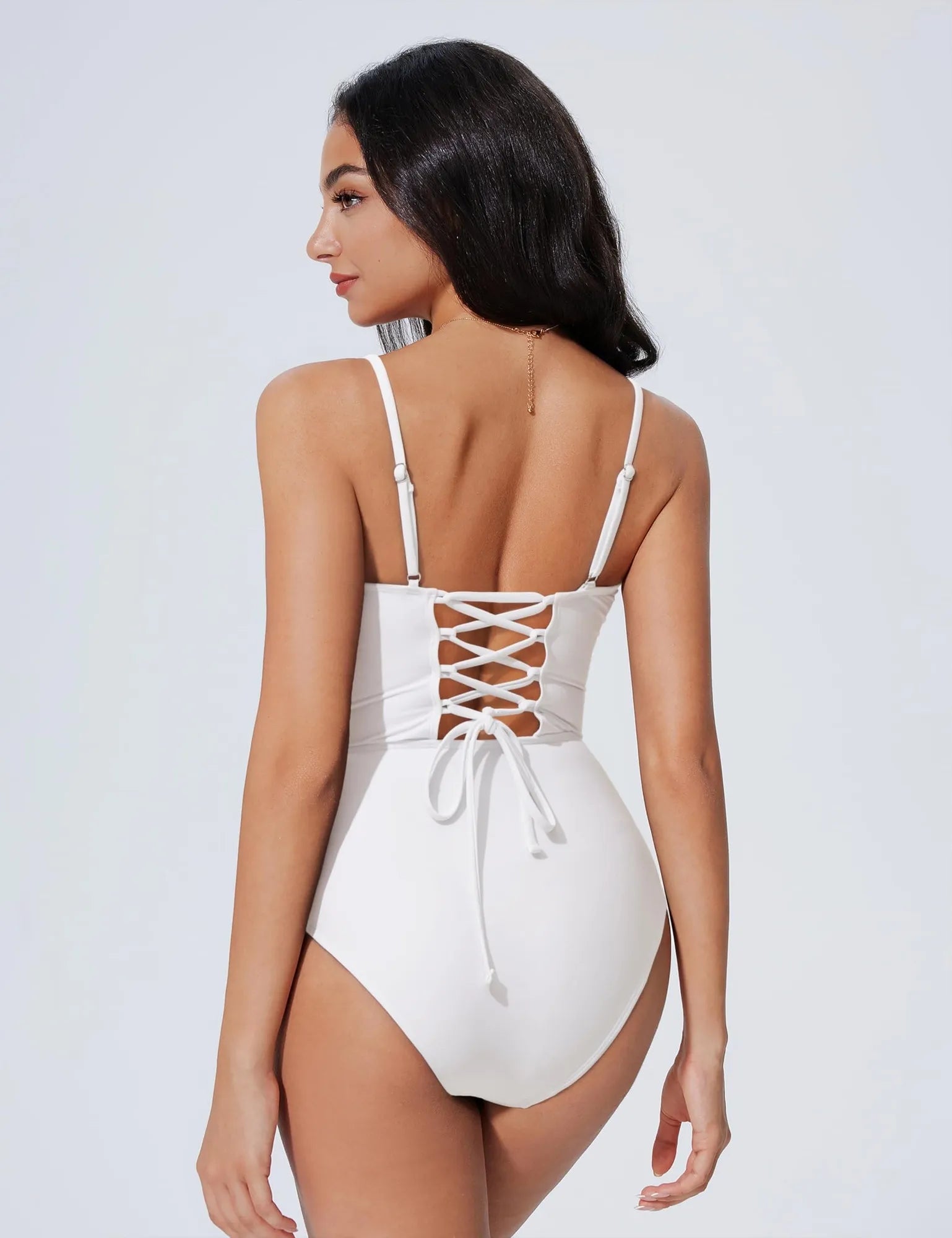 Crisscross Backless Bathing Suit