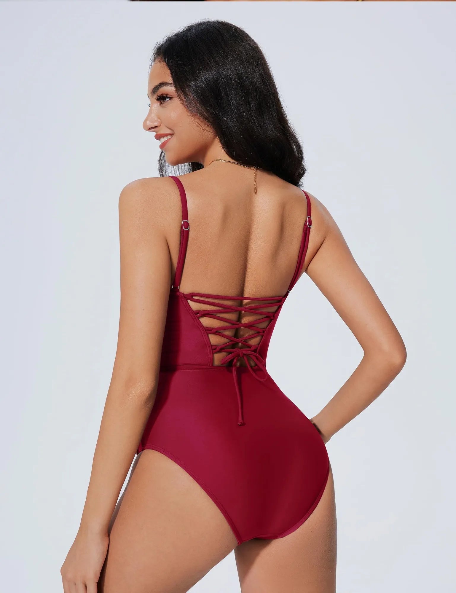 Crisscross Backless Bathing Suit