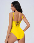 Crisscross Backless Bathing Suit