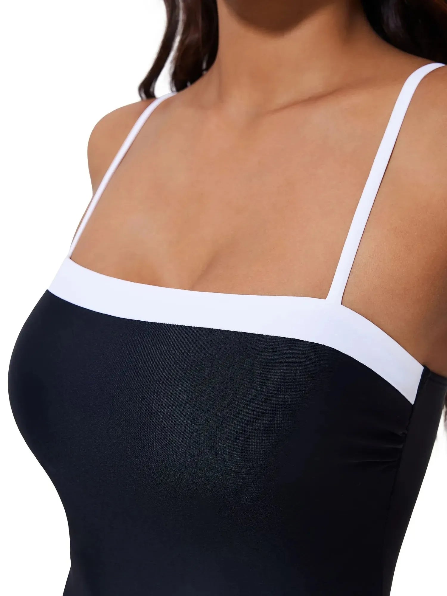 SUUKSESS Women One Piece Tummy Control Swimsuit Sexy Color Block Bathing Suit-SUUKSESS-SUUKSESS