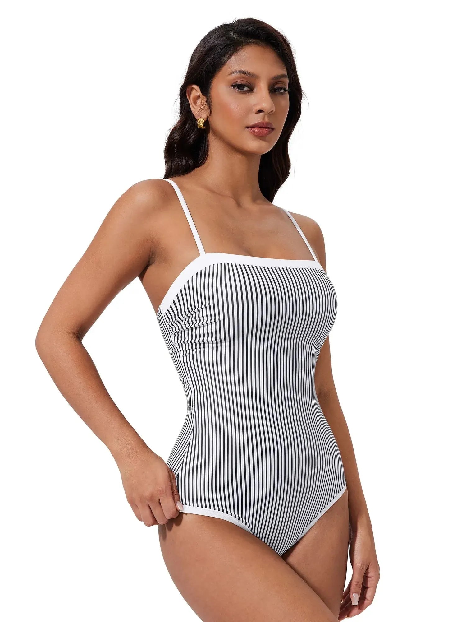 SUUKSESS Women One Piece Tummy Control Swimsuit Sexy Color Block Bathing Suit-SUUKSESS-SUUKSESS